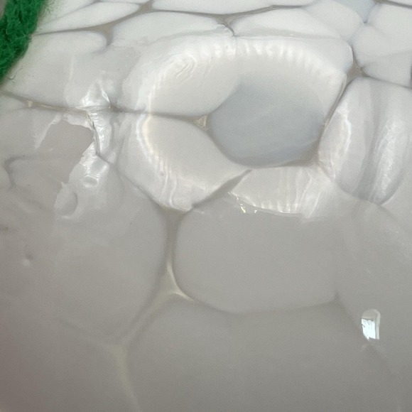 Glass Snowman Handblown Ornament Sculpture White Marbled / Emerald Hat Christmas - Picture 8 of 10